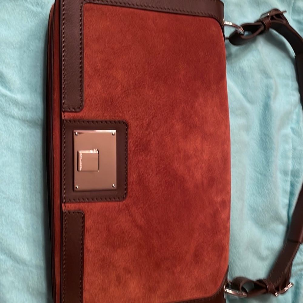 Women suede shoulder bag